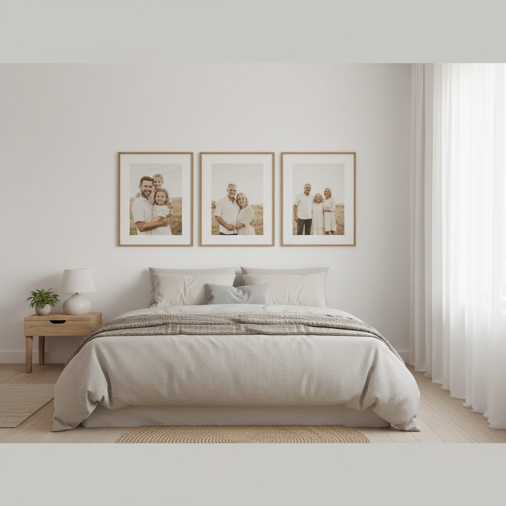 family picture wall ideas for bedroom