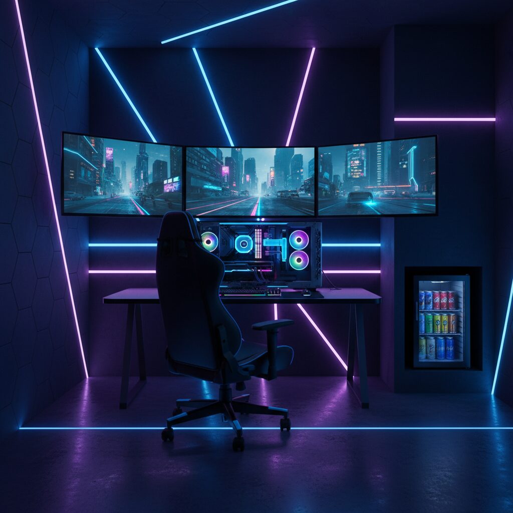man cave in garage