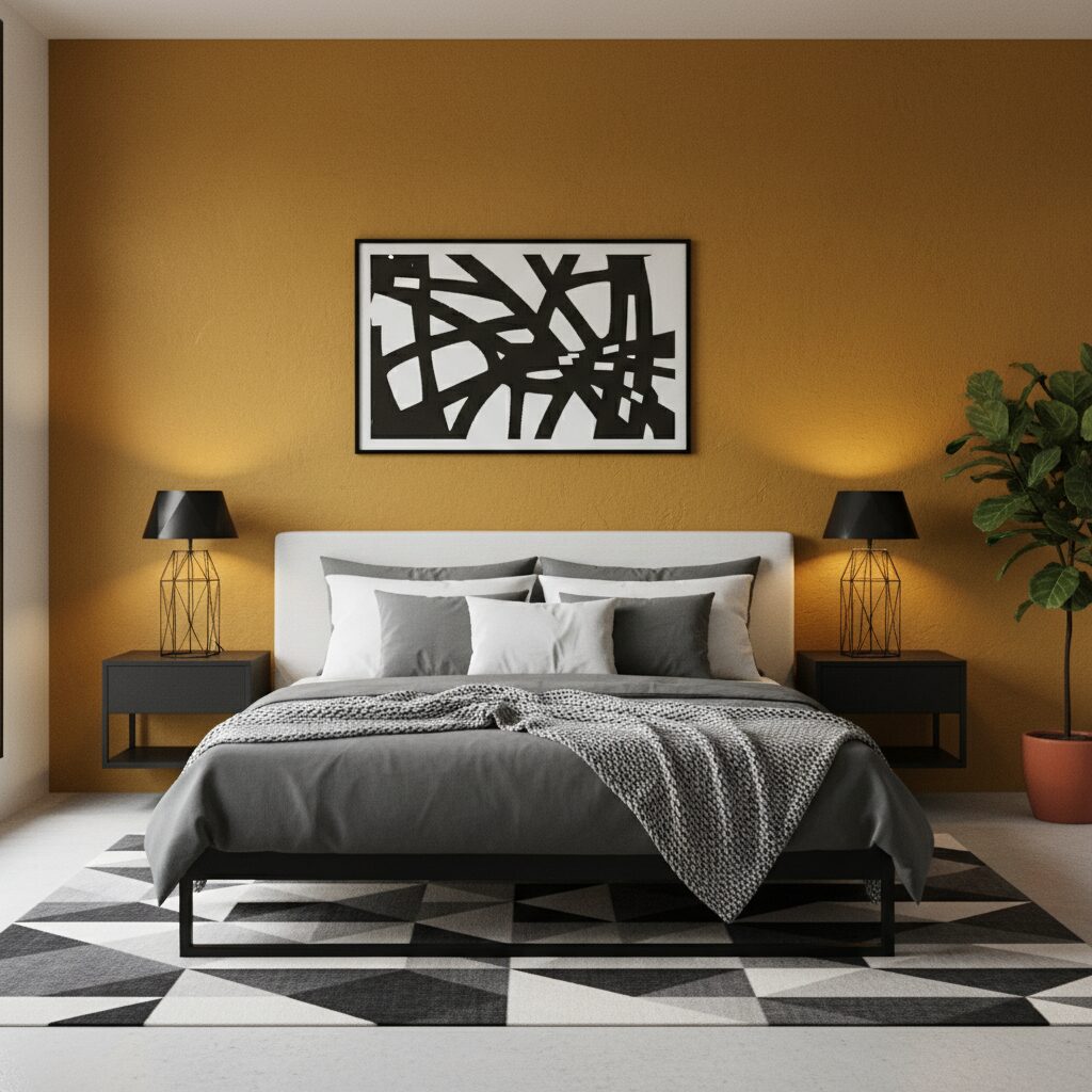 bedroom paint color ideas with black furniture