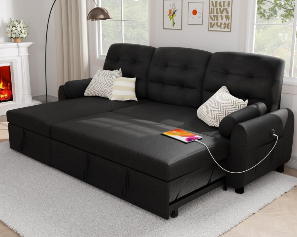 small sectional sofa bed