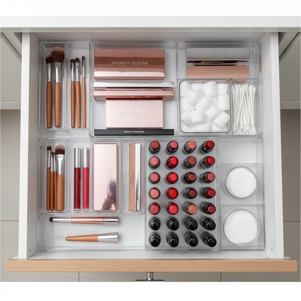 small bathroom storage with drawers