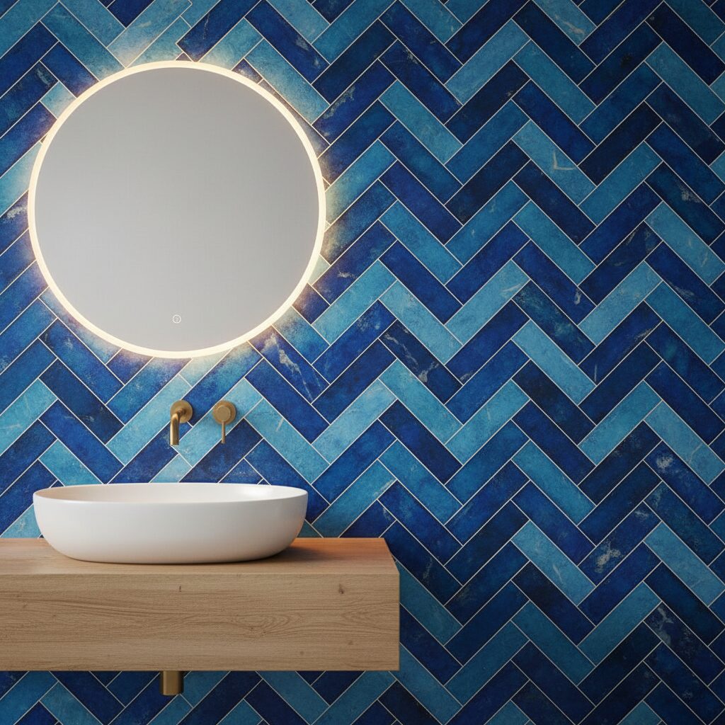 bathroom ideas navy blue