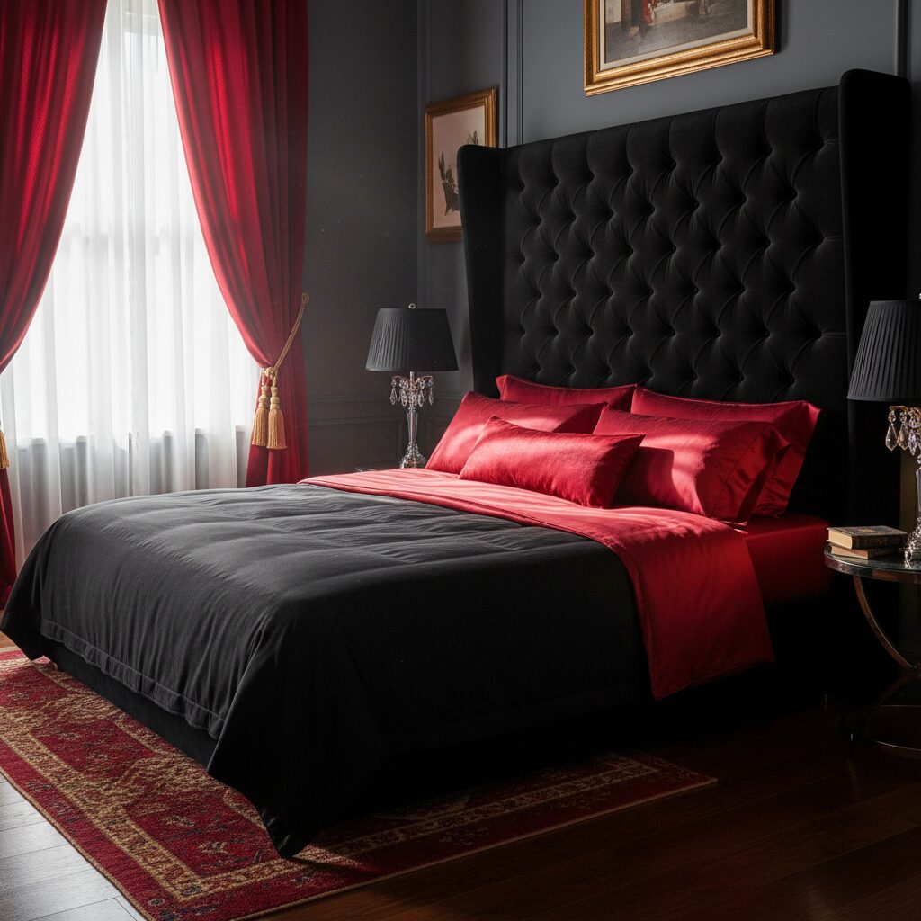 Red and Black Bedroom Ideas