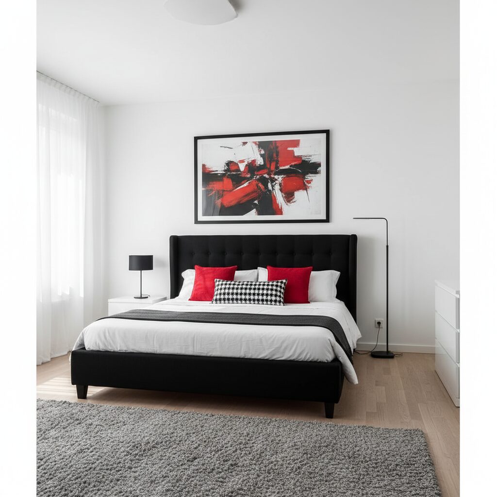 red and black decor