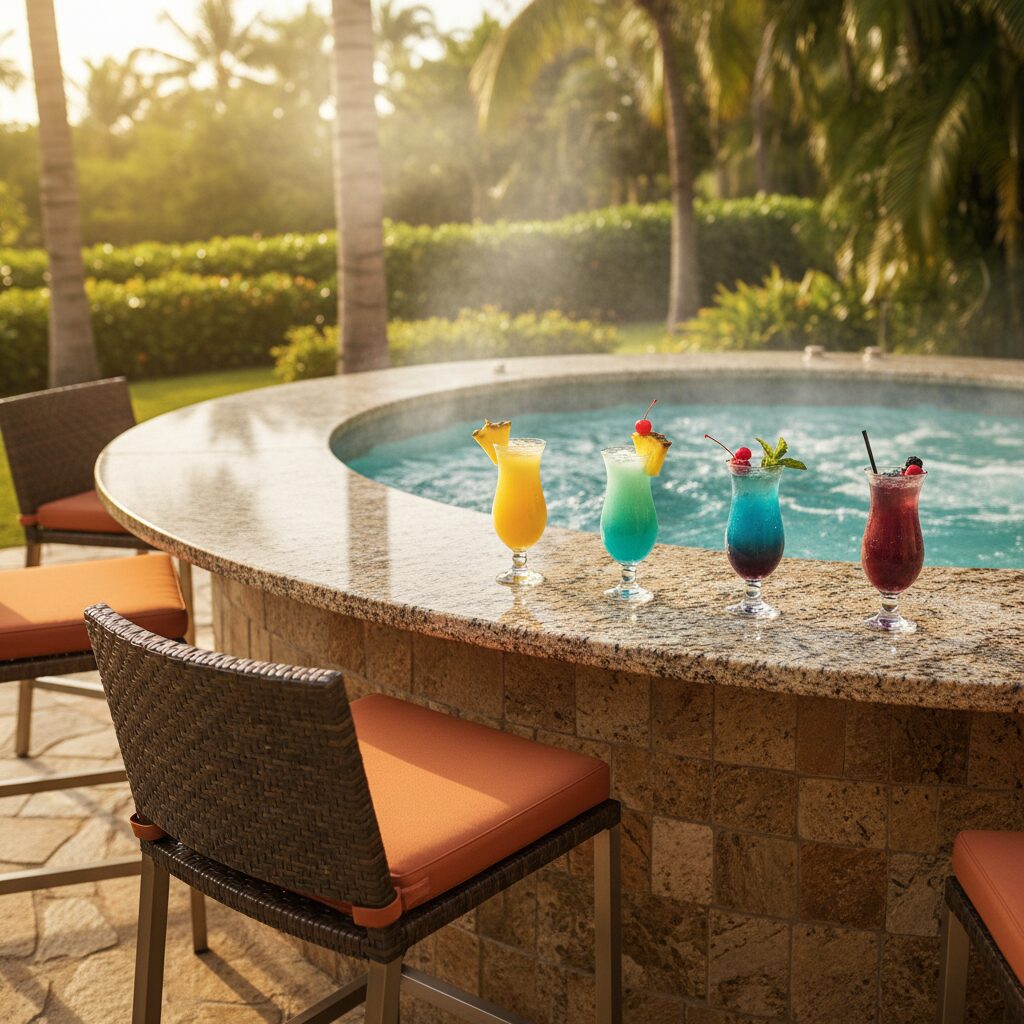 backyard ideas with a hot tub