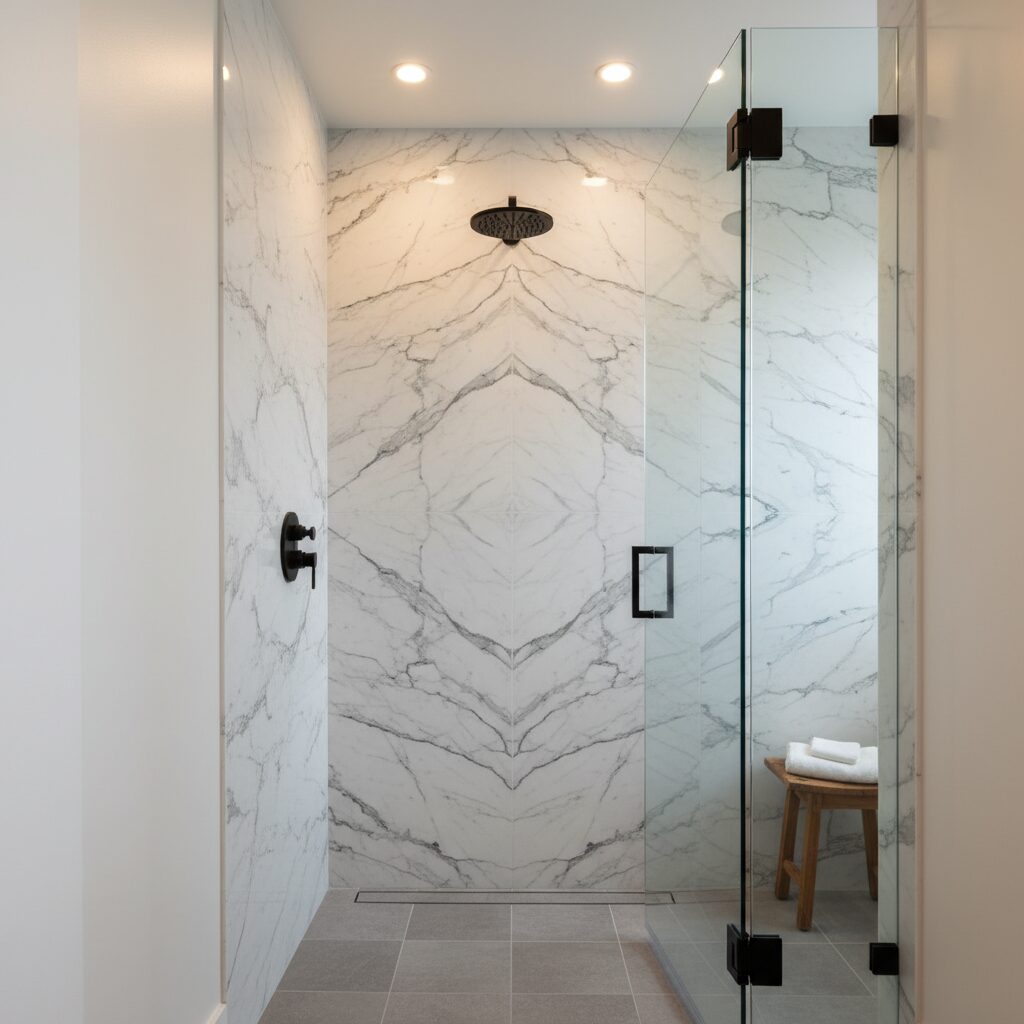 bathroom ideas with marble tiles