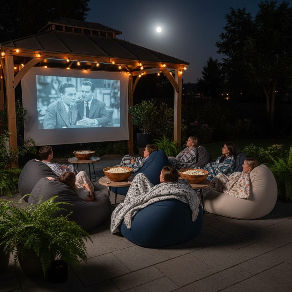 patio ideas with cinema