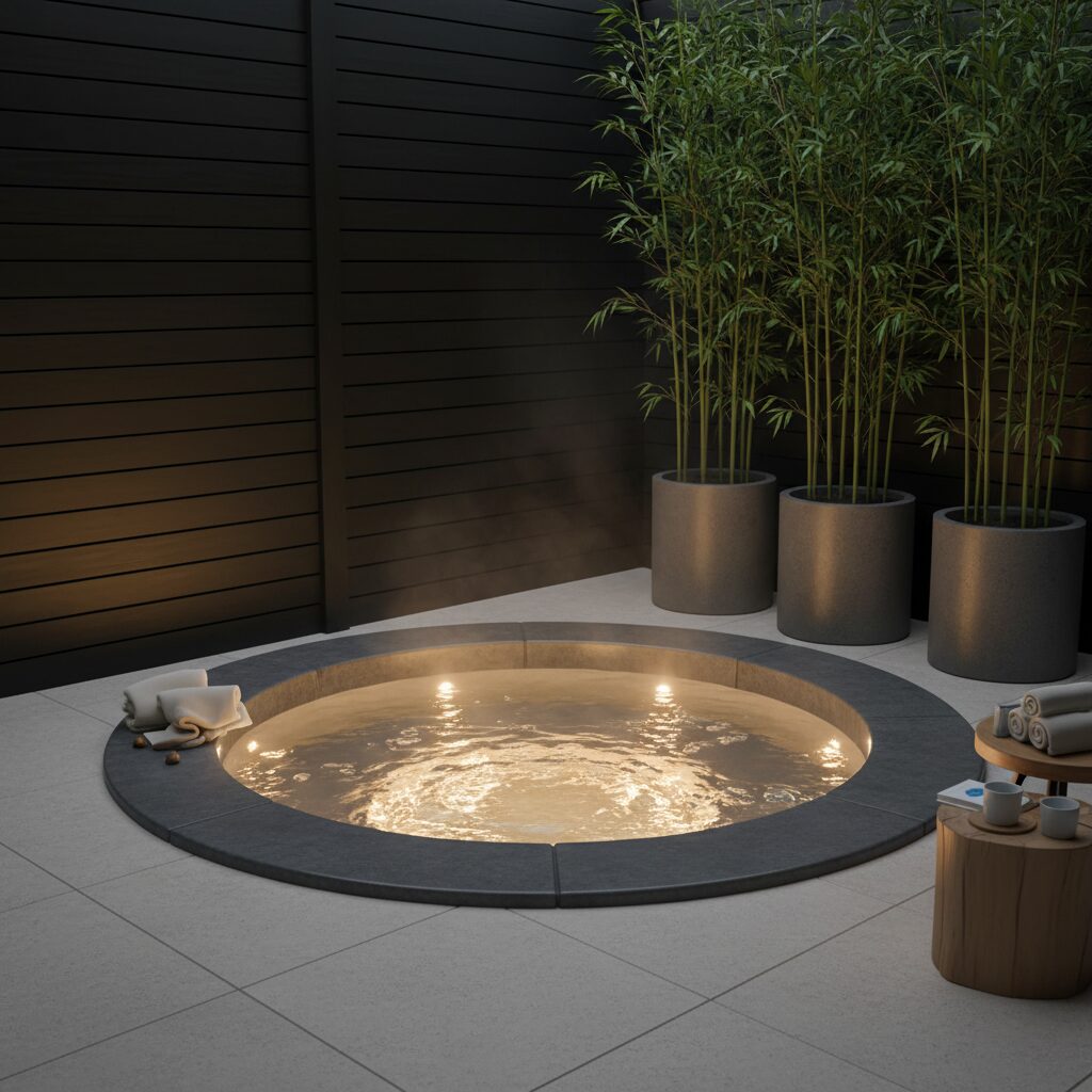 backyard ideas with hot tub