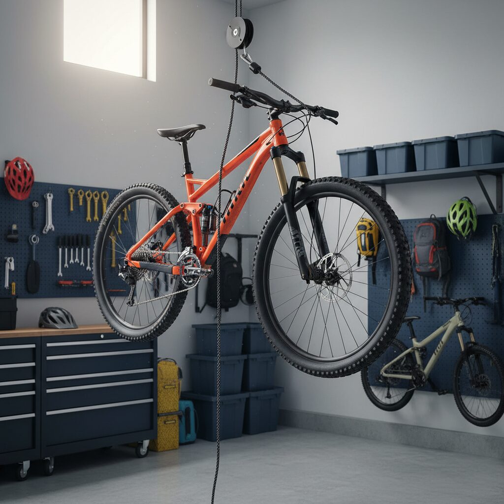garage bike storage ceiling
