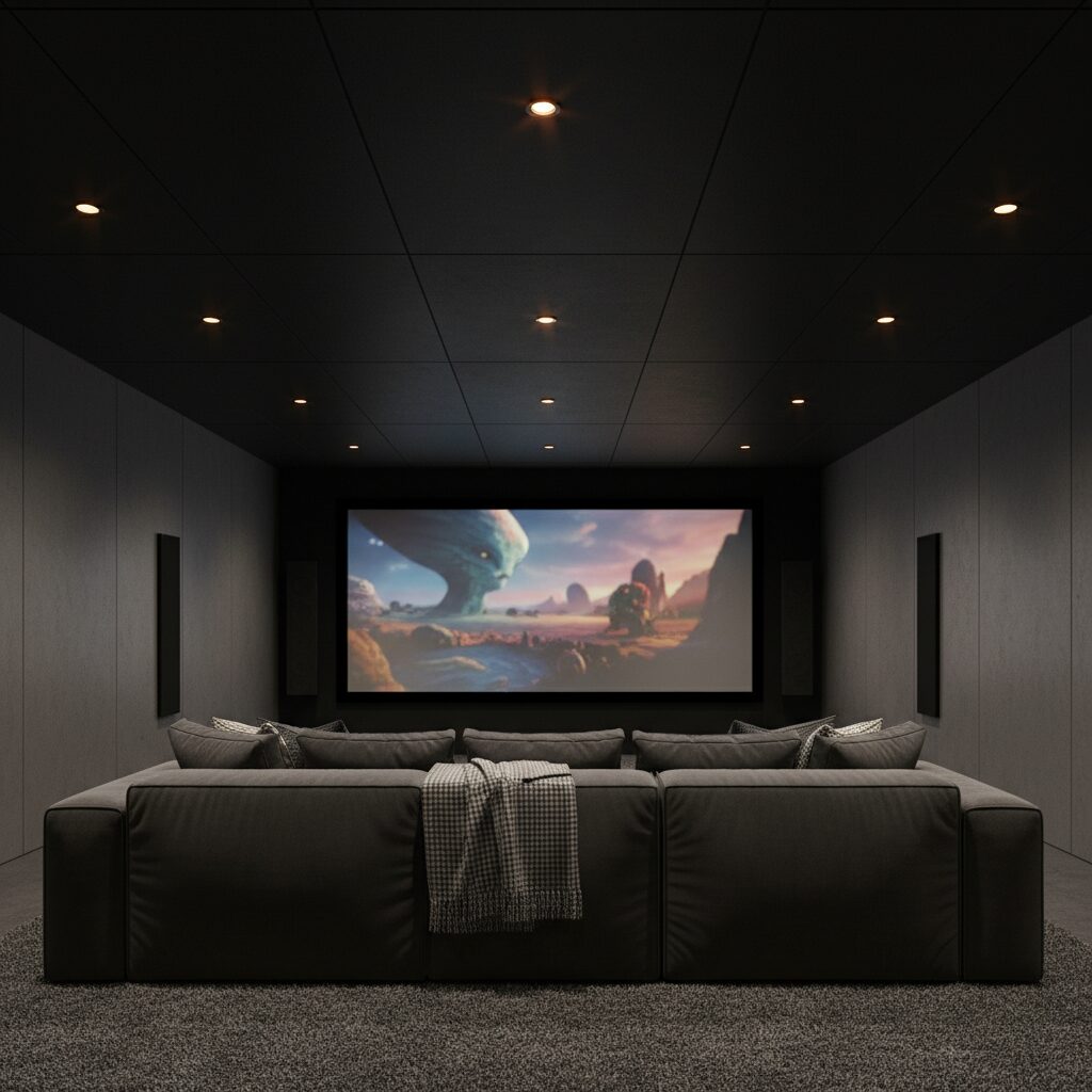 black drop ceiling ideas