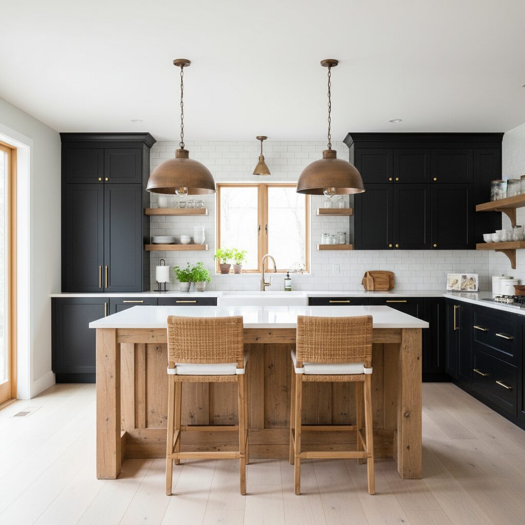 kitchen cabinet color ideas with black granite