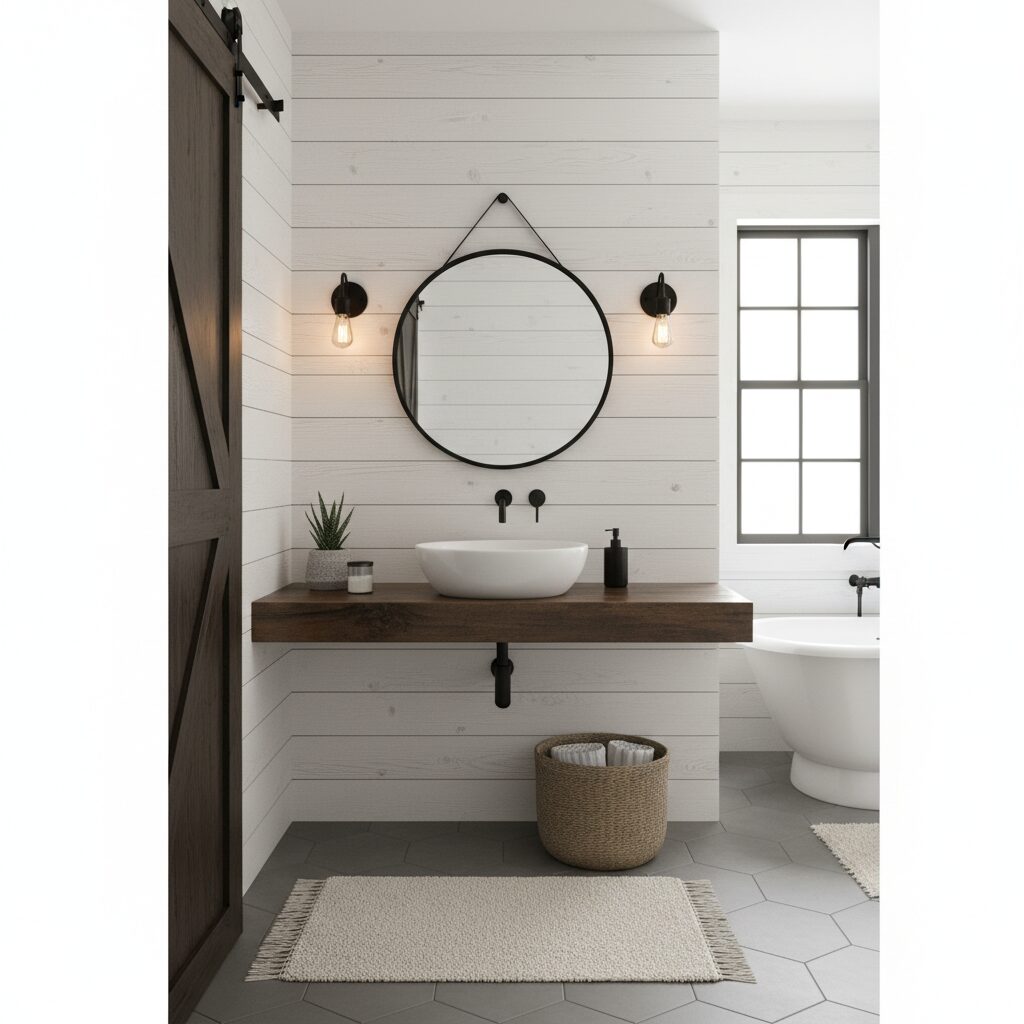 wood paneling for bathroom walls