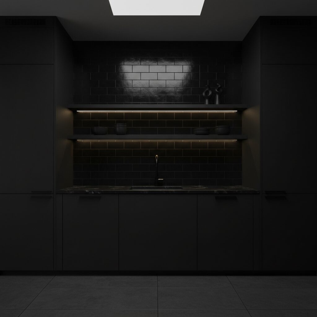 kitchen ideas with black countertops