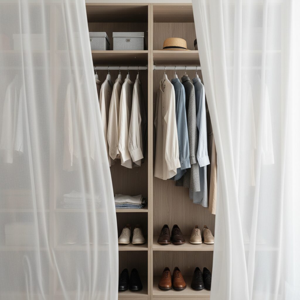 closet curtain ideas