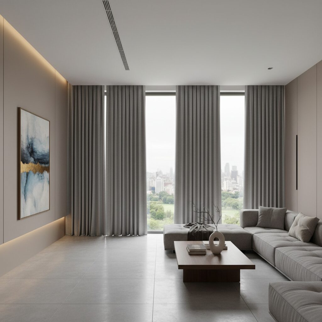 floor to ceiling curtains for living room