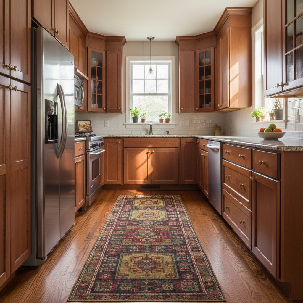 kitchen ideas with brown cabinets